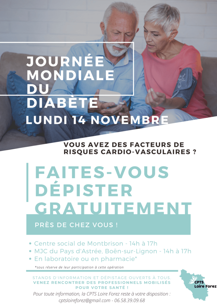 Prévention et dépistage du diabète, le 14 novembre 2022 - CPTS LOIRE FOREZ