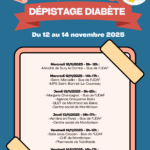 Dépistage diabète – du 12 au 14 novembre 2025
